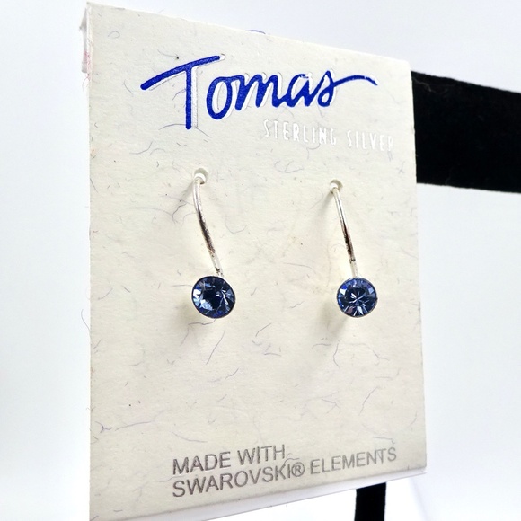 TOMAS Sterling Silver Earrings Swarovski Crystal 2 for 1 NWT - Picture 3 of 10